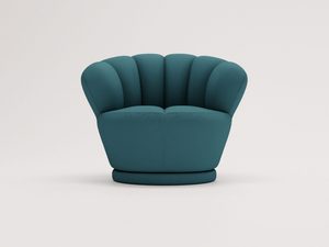 Miniaturka 20 - Turkusowy fotel z weluru do salonu w stylu skandynawskim