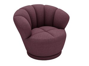 Miniaturka 33 - Bordowy fotel wypoczynkowy z oparciem typu muszla do stylowego salonu