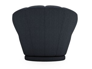 Miniaturka 41 - Ciemnogranatowy fotel do eleganckiego wnętrza, tapicerowany, zaokrąglony