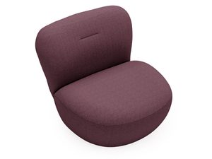 Miniaturka 33 - Bordowy fotel nowoczesny z miękka tapicerka do salonu