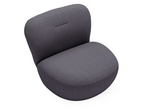 Miniaturka 31 - Ciemnoszary fotel tapicerowany w stylu loftowym