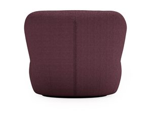 Miniaturka 39 - Tył bordowego pufa w eleganckim stylu z miękkim wykończeniem