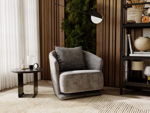 Miniaturka 28 - Jasny fotel z poduszką w przytulnym salonie