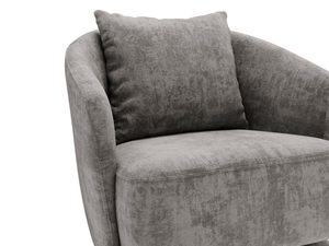 Miniaturka 22 - Szary fotel z miękkim obiciem i profilowanym oparciem