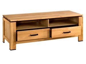 Miniaturka 2 - Komoda RTV z szufladami i wnękami, wykonana z litego dębu