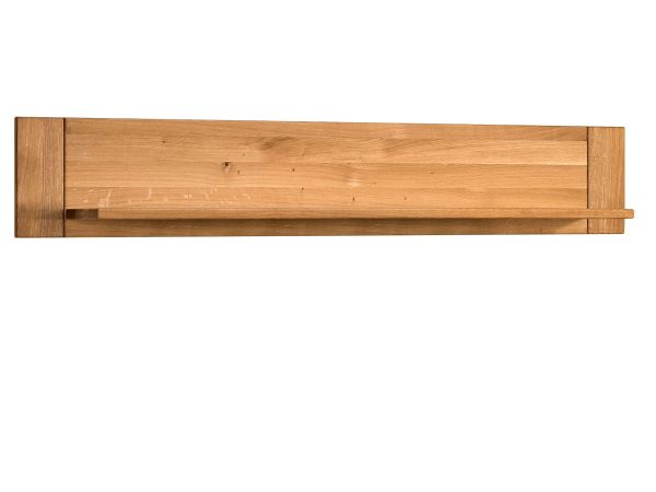 Półka wisząca z drewna dębowego z czarnym dekorem