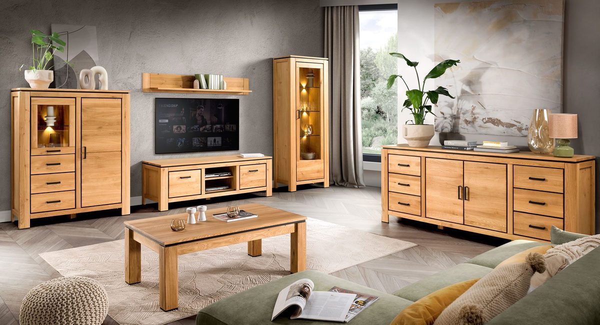 Komplet mebli dębowych do salonu Komplet mebli dębowych do salonu