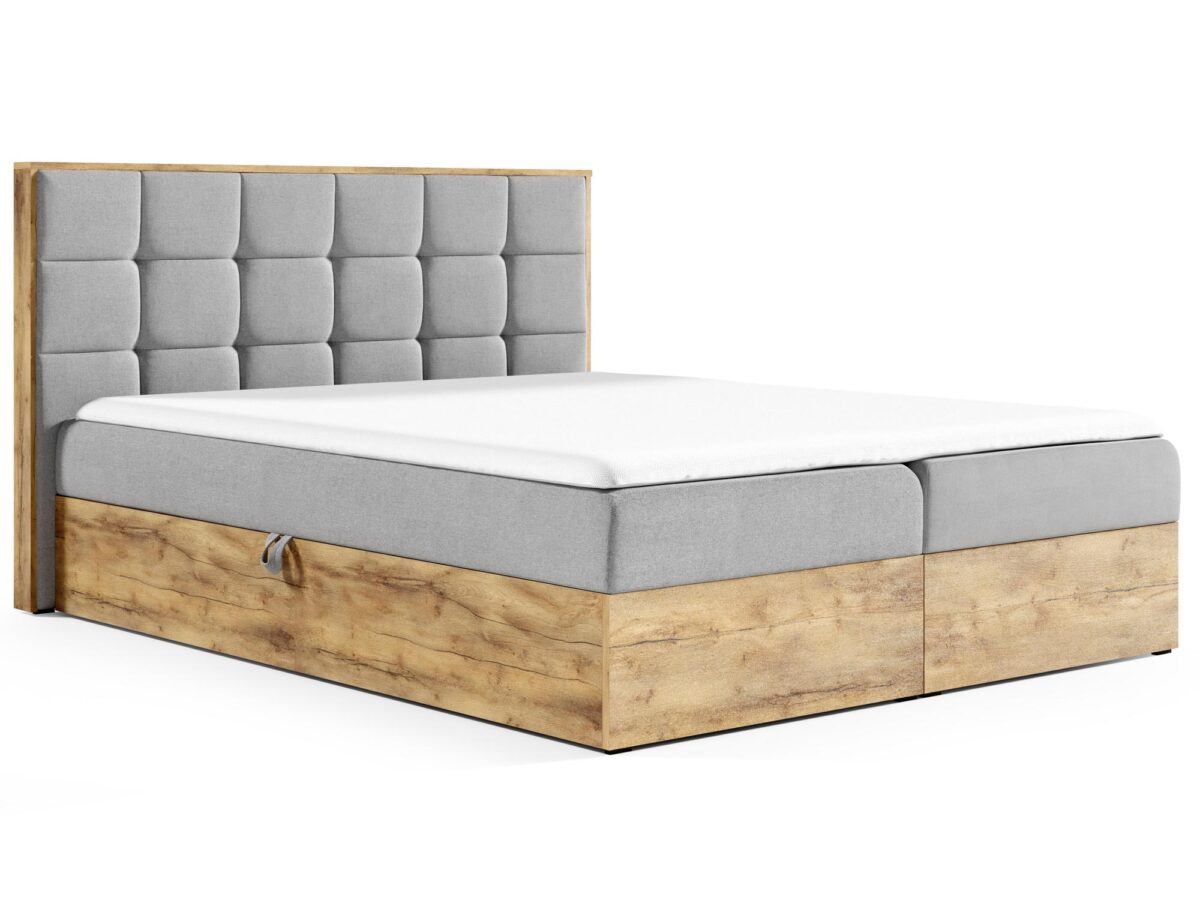 Drewniane łóżko kontynentalne BRAGA 1