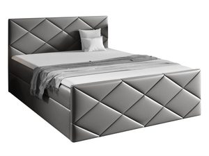 Miniaturka 2 - Łóżko tapicerowane w szmaragdowym kolorze z pikowanym wykończeniem