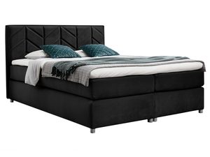 Miniaturka 3 - Tapicerowane łóżko w kolorze czarnym na białym tle