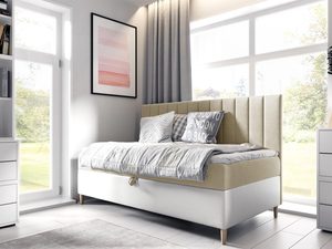 Miniaturka 3 - Beżowo-złote łóżko – elegancka klasyka.