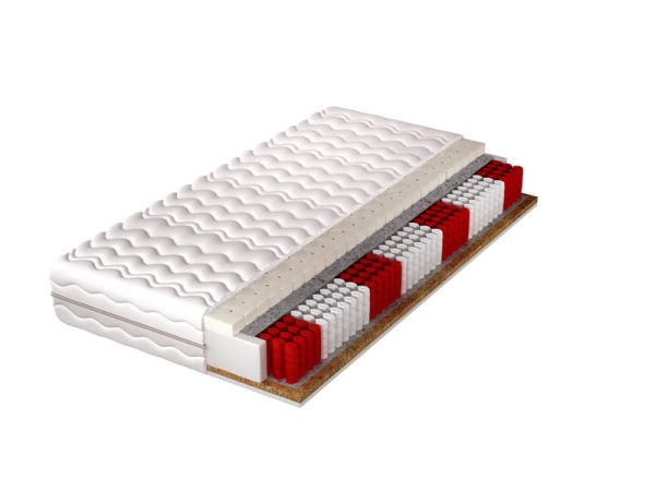 Materac kieszeniowy z czerwonymi sprężynami dla maksymalnego komfortu