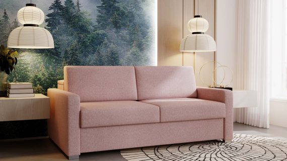 Miniaturka 10 - Beżowa Sofa Przestronna z Funkcją Spania BOSTIN III