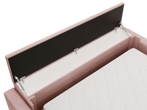 Miniaturka 6 - Różowa sofa detal otwartego pojemnika na pościel
