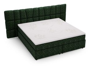Miniaturka 7 - Tapicerowane łóżko w kolorze butelkowej zieleni z podwójnym materacem