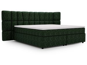 Miniaturka 2 - Zielone łóżko z materacem na tle drewnianej ściany w eleganckim wnętrzu