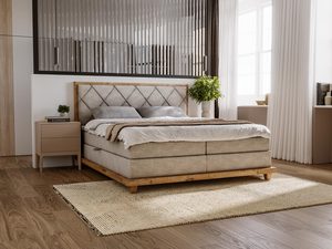 Miniaturka 20 - Nowoczesne łóżko z pojemnikiem i eleganckim zagłówkiem w sypialni