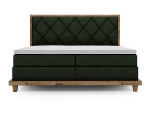 Miniaturka 2 - Zielone łóżko z geometrycznym wzorem na zagłówku