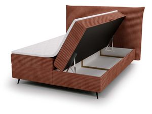 Miniaturka 24 - Rudawe łóżko z pojemnikiem i funkcjonalnym systemem otwierania