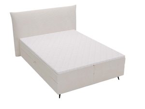 Miniaturka 16 - Jasne łóżko tapicerowane z prostym materacem