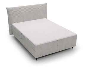 Miniaturka 20 - Jasnoszare łóżko z dużym pojemnikiem i solidną podstawą