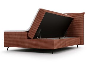 Miniaturka 29 - Łóżko czerwono ceglane z białym materacem i funkcją podnoszenia