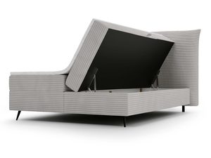 Miniaturka 30 - Szare łóżko z pojemnikiem otwieranym do góry i materacem