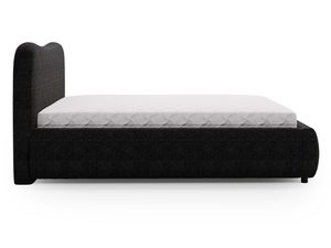 Miniaturka 16 - Czarne łóżko tapicerowane z wysokim zagłówkiem