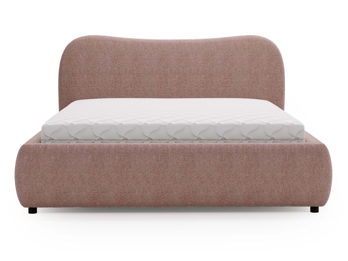 Przytulne Różowe Nowoczesne Łóżko do Sypialni DEMISA