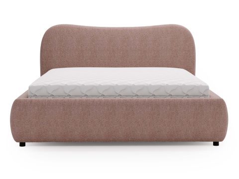 Różowe łóżko z miękkim zagłówkiem