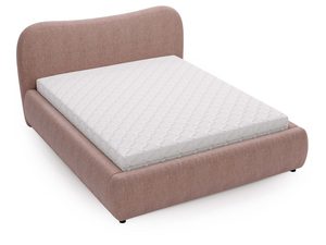 Miniaturka 10 - Różowe łóżko z nowoczesnym zagłówkiem i solidną tapicerką