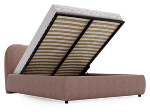 Miniaturka 18 - Różowe łóżko z pojemnikiem i stelażem w stylu glamour