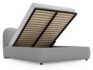 Miniaturka 19 - Szare łóżko z otwieranym stelażem i przestrzenią na pościel