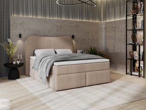 Miniaturka 23 - Luksusowe łóżko beżowe w sypialni