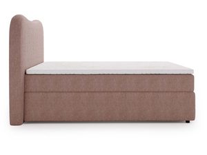 Miniaturka 6 - Różowe łóżko z prostą formą i białym materacem