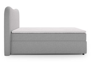 Miniaturka 7 - Szare łóżko tapicerowane z klasycznym materacem i niskim zagłówkiem