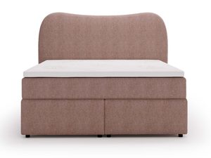 Miniaturka 13 - Różowe łóżko tapicerowane z wysokim zagłówkiem i białym materacem