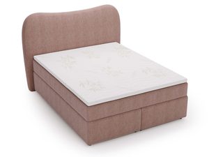 Miniaturka 20 - Różowe łóżko tapicerowane z eleganckim wykończeniem i dekoracyjnym pikowaniem