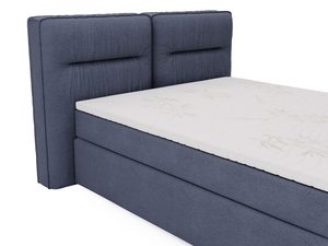 Miniaturka 26 - Granatowe łóżko z pikowaniem i klasyczną bryłą do nowoczesnej sypialni