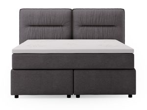 Miniaturka 17 - Ciemnoszare łóżko z grubym materacem i gładkim zagłówkiem