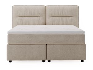 Miniaturka 19 - Beżowe łóżko z prostym zagłówkiem do nowoczesnej, jasnej sypialni