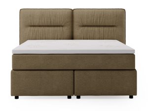 Miniaturka 18 - Łóżko oliwkowe z miękkim zagłówkiem i dużą powierzchnią spania
