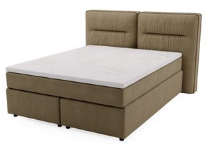 Miniaturka 3 - Łóżko w kolorze oliwkowym z materacem i minimalistyczną podstawą