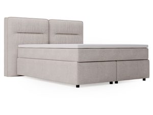 Miniaturka 25 - Łóżko beżowe z niskim zagłówkiem do sypialni nowoczesnej