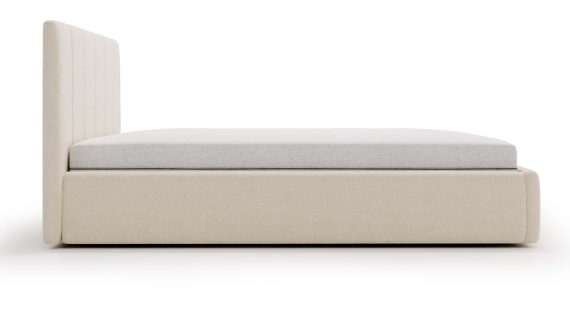 Miniaturka 24 - Klasyczne Szare Łóżko Tapicerowane z Zagłówkiem Pikowanym ELBASIC