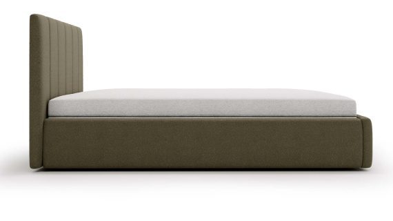 Miniaturka 28 - Klasyczne Szare Łóżko Tapicerowane z Zagłówkiem Pikowanym ELBASIC