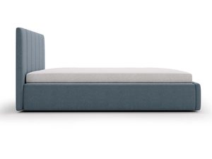 Miniaturka 25 - Niebieskie łóżko tapicerowane boucle profil boczny