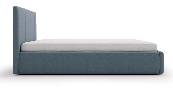 Miniaturka 25 - Klasyczne Szare Łóżko Tapicerowane z Zagłówkiem Pikowanym ELBASIC