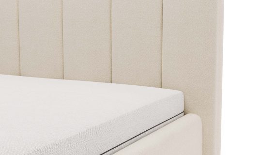 Miniaturka 30 - Klasyczne Szare Łóżko Tapicerowane z Zagłówkiem Pikowanym ELBASIC