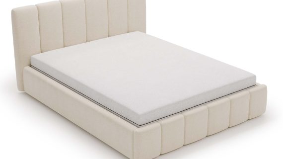 Miniaturka 12 - Klasyczne Szare Łóżko Tapicerowane z Zagłówkiem Pikowanym ELBASIC